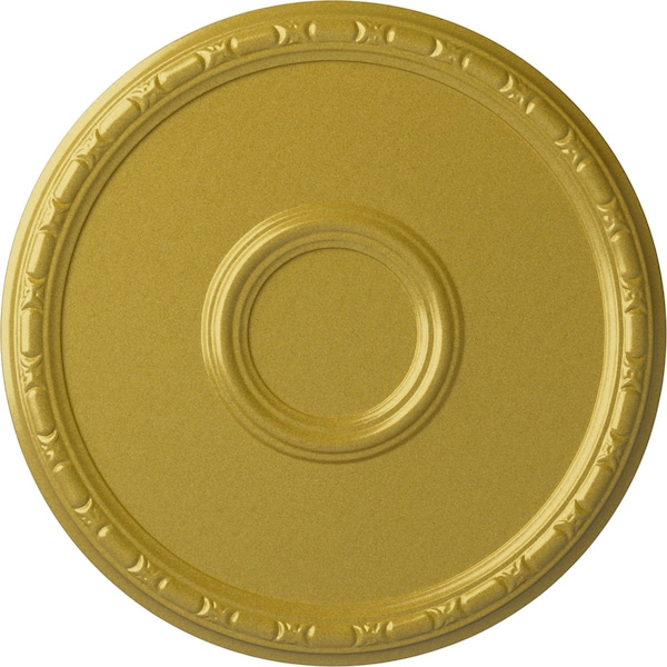 Ekena Millwork Odessa Bead & Barrel Ceiling Medallion (Fits Canopies up to 5"), 19 3/4"OD x 1 3/8"P, Rich Gold CM20ODRGS - main